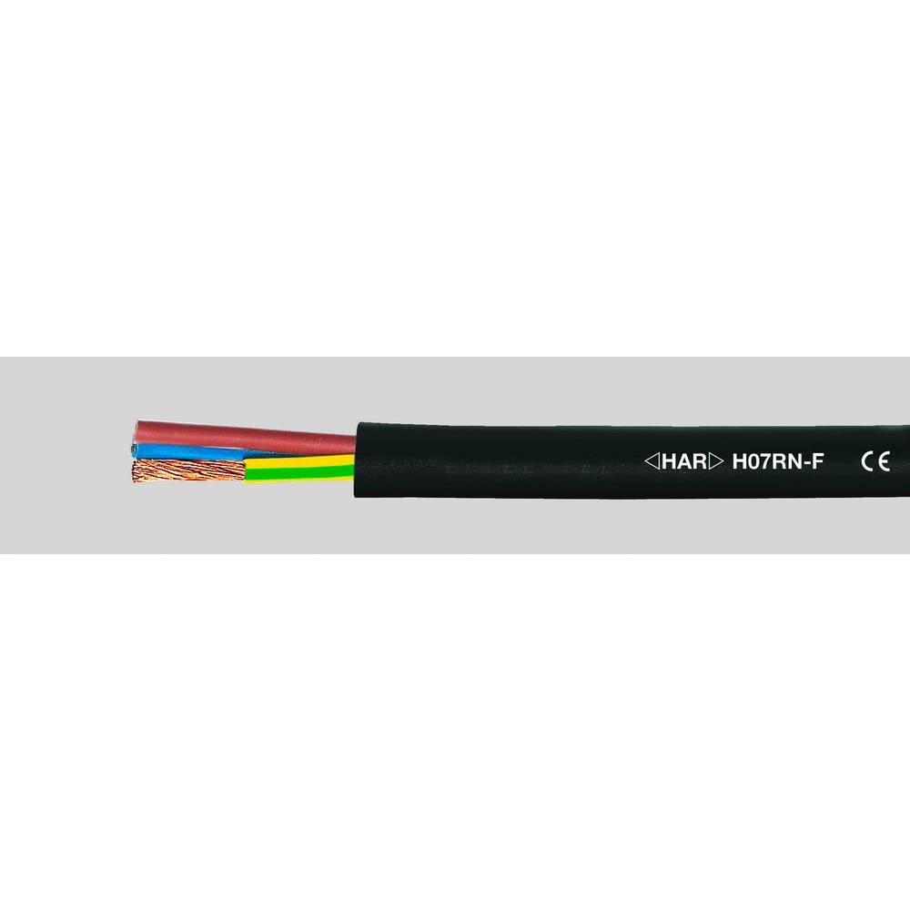 Image of Helukabel 37001 Rubber flexible cable H07RN-F 1 x 15 mmÂ² Black 100 m