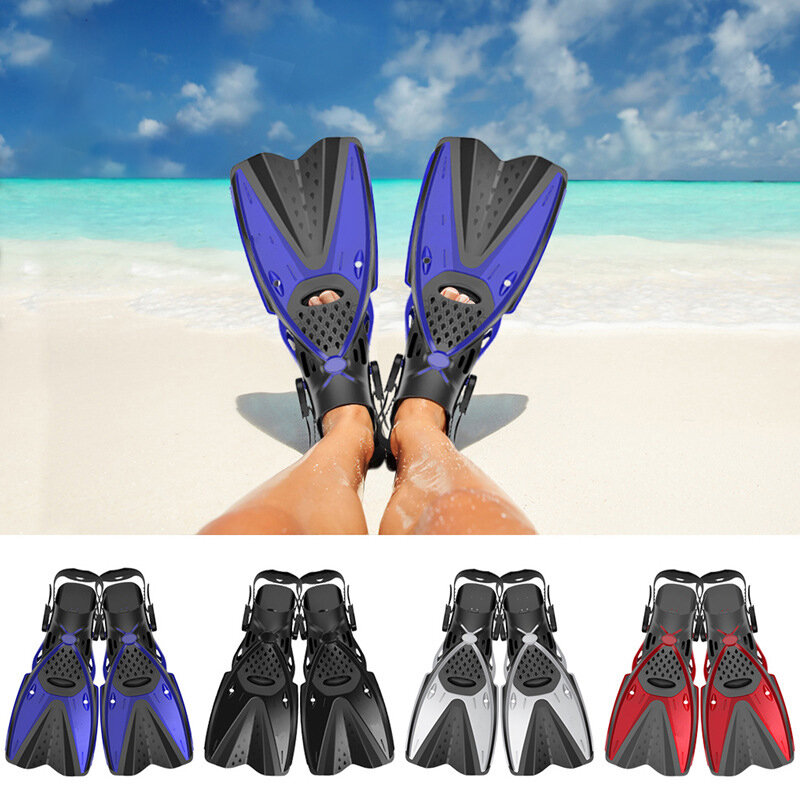 Image of HhaoSport F621 1 Pair Snorkel Fins Swimming Diving Flippers PP TPR Comfortable Water Socks for Adult
