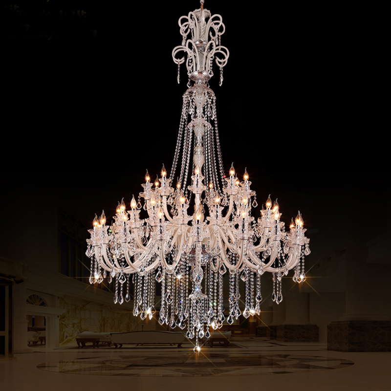 Image of High Ceiling Chandelier Home Design Ideas Flush Mount Chandeliers Art Glass hotel large Hall Pendant Lamps