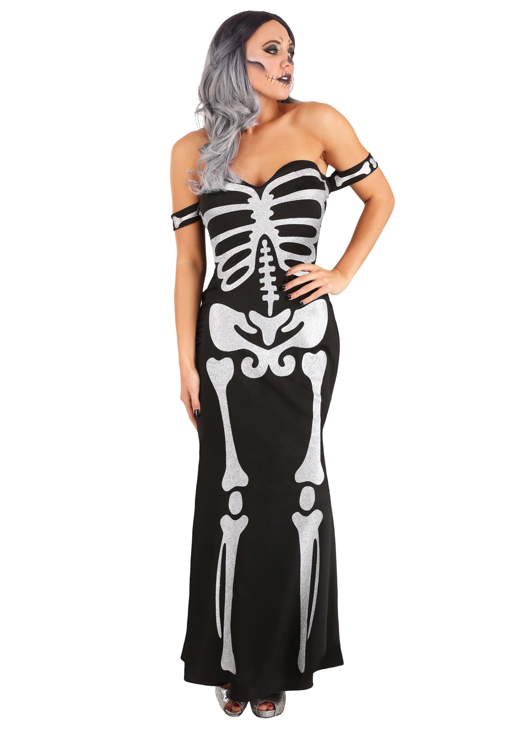 Image of High Fashion Skeleton Costume | Skeleton Costumes ID FUN7055AD-M