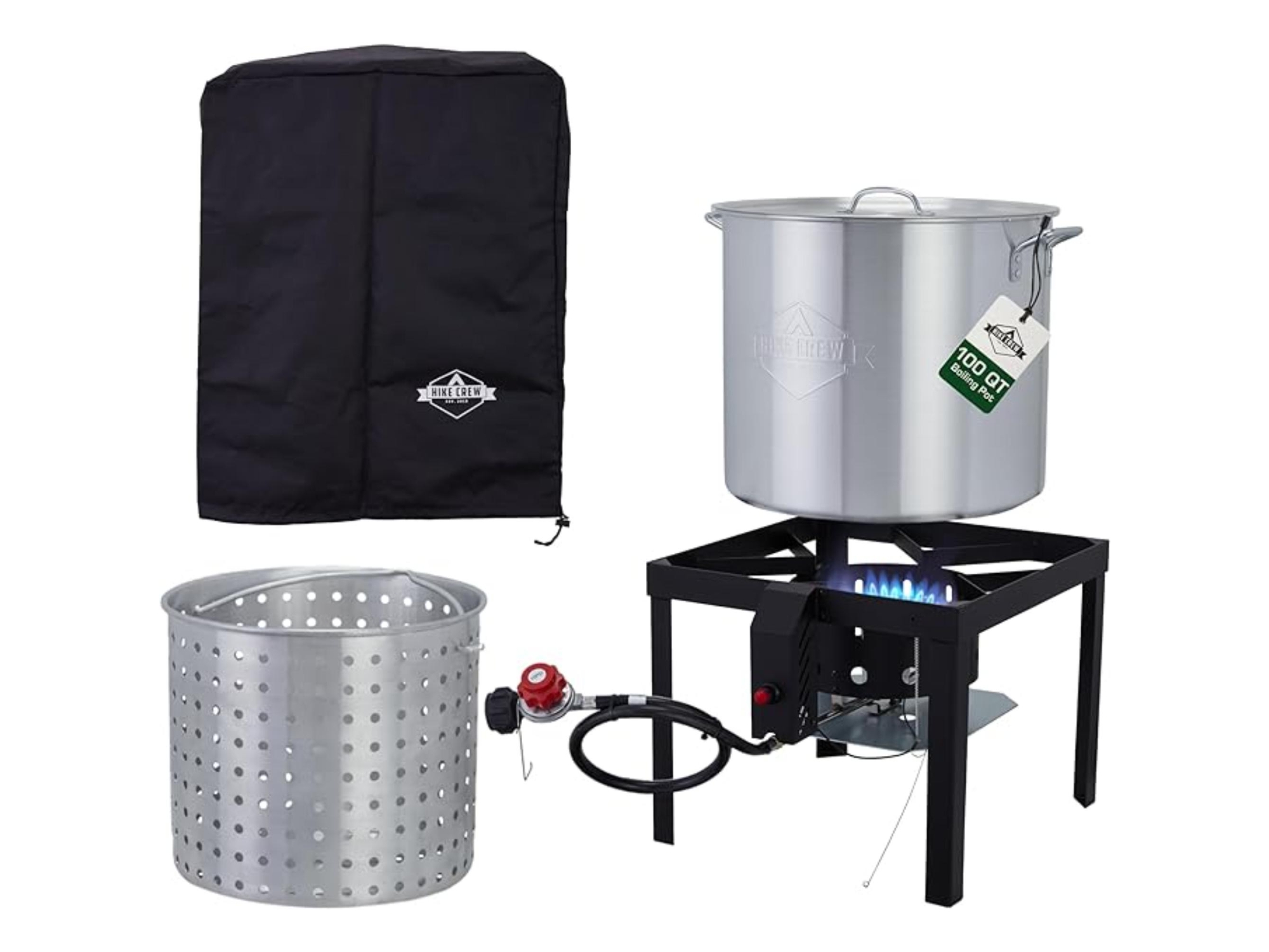 Image of Hike Crew 100 QT/110000 BTU Outdoor Seafood Boil Set with Igniter ID 843812182348