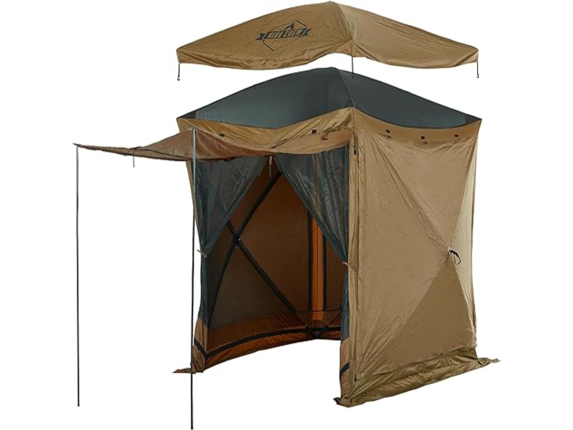 Image of Hike Crew 65 x 65 Gazebo Tent Outdoor Tent Canopy with Roof Brown ID 843812179638