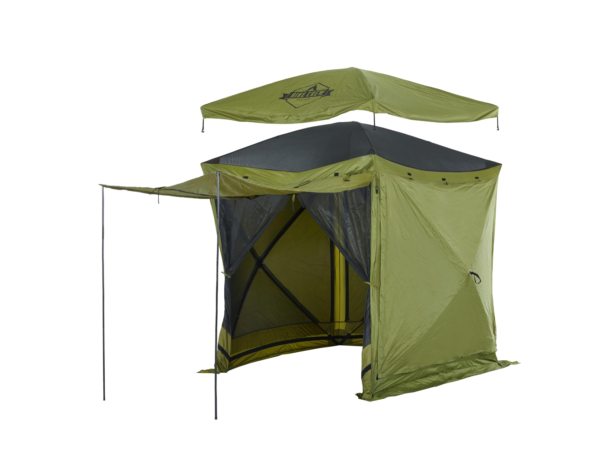 Image of Hike Crew 65 x 65 Gazebo Tent Outdoor Tent Canopy with Roof Green ID 843812179621