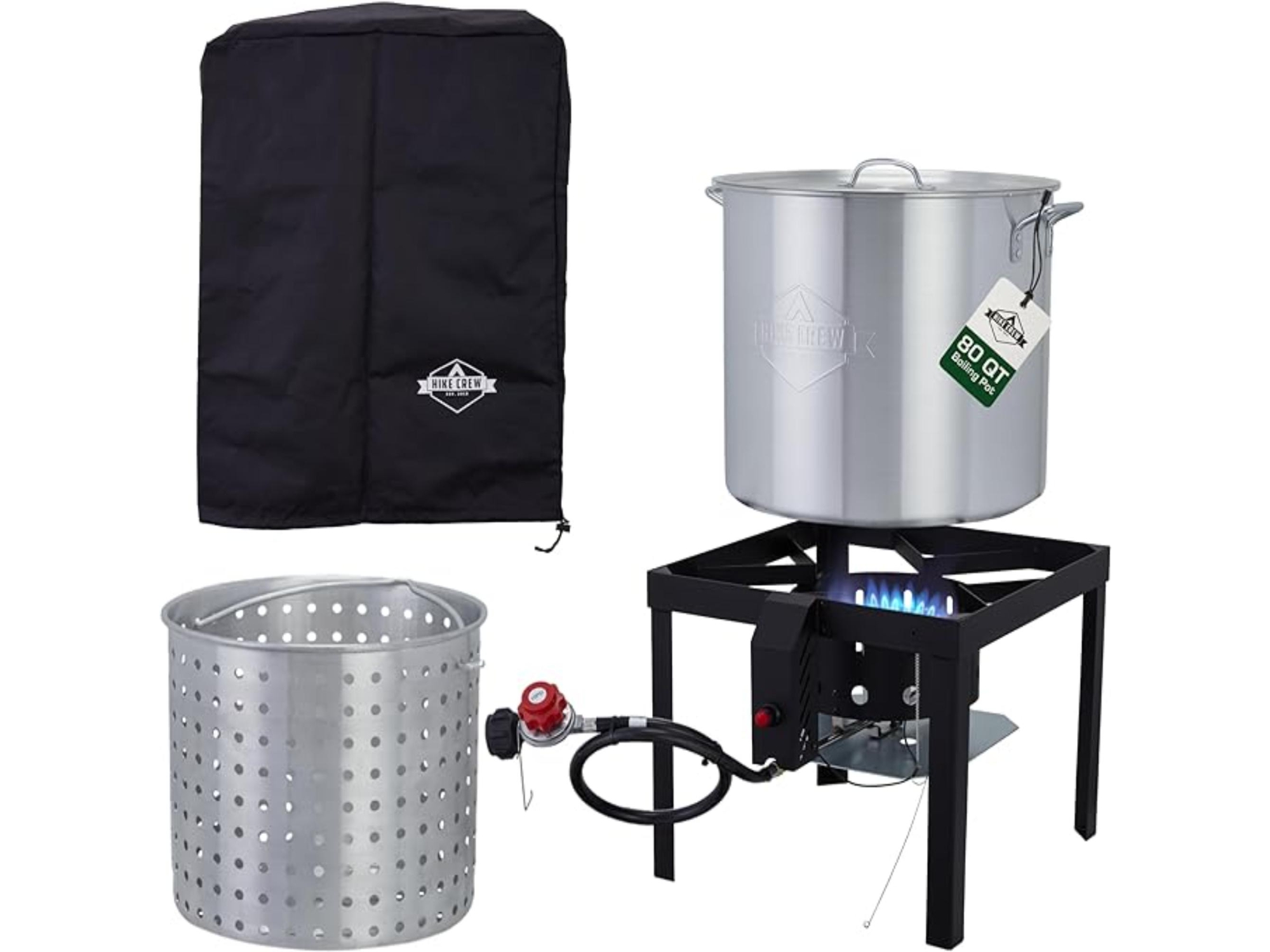 Image of Hike Crew 80 QT/110000 BTU Outdoor Seafood Boil Set with Igniter ID 843812182331