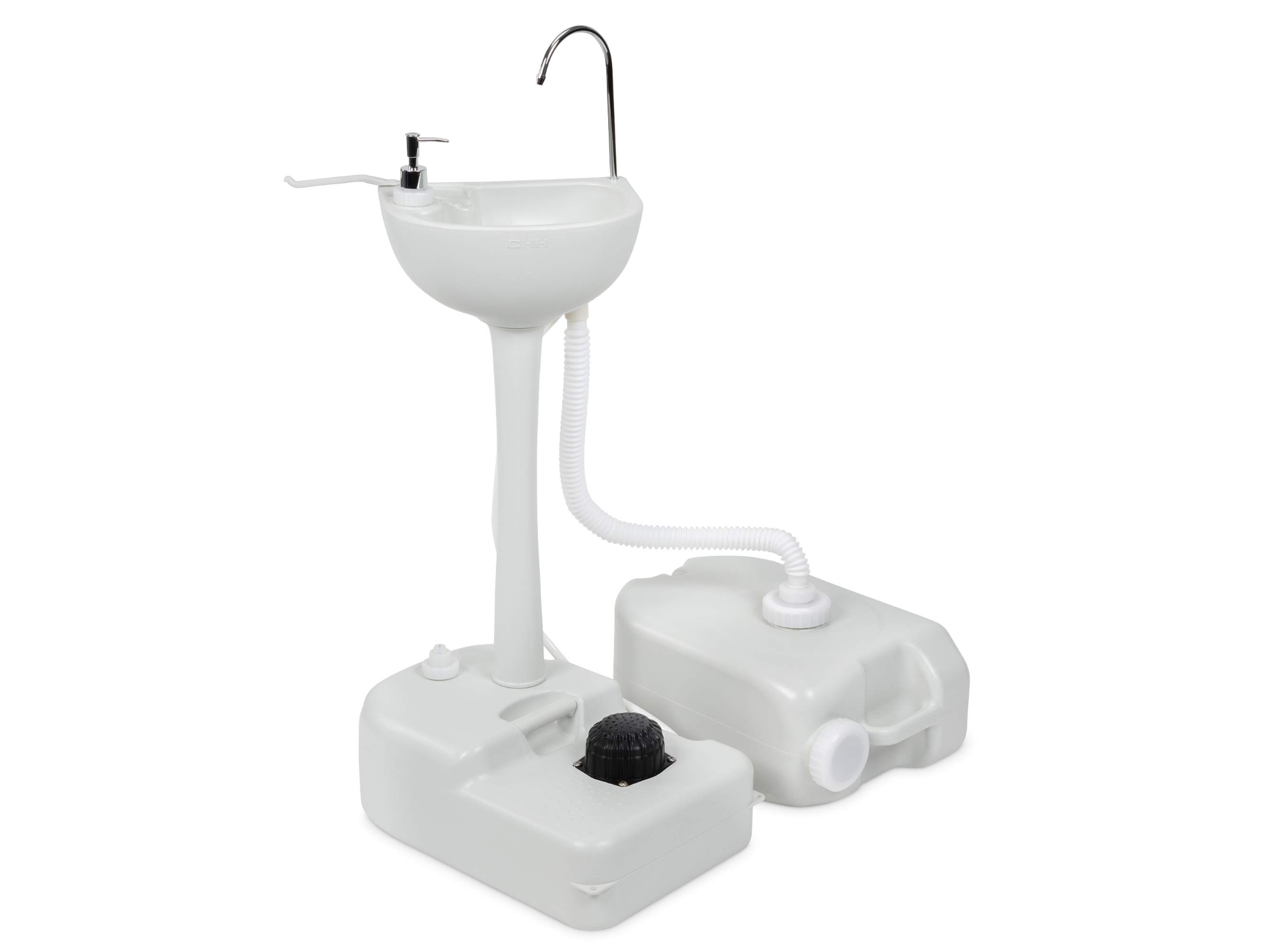 Image of Hike Crew Camping Portable Sink W/ Foot Pump & 5 Gallon Water Tank White ID 843812139380