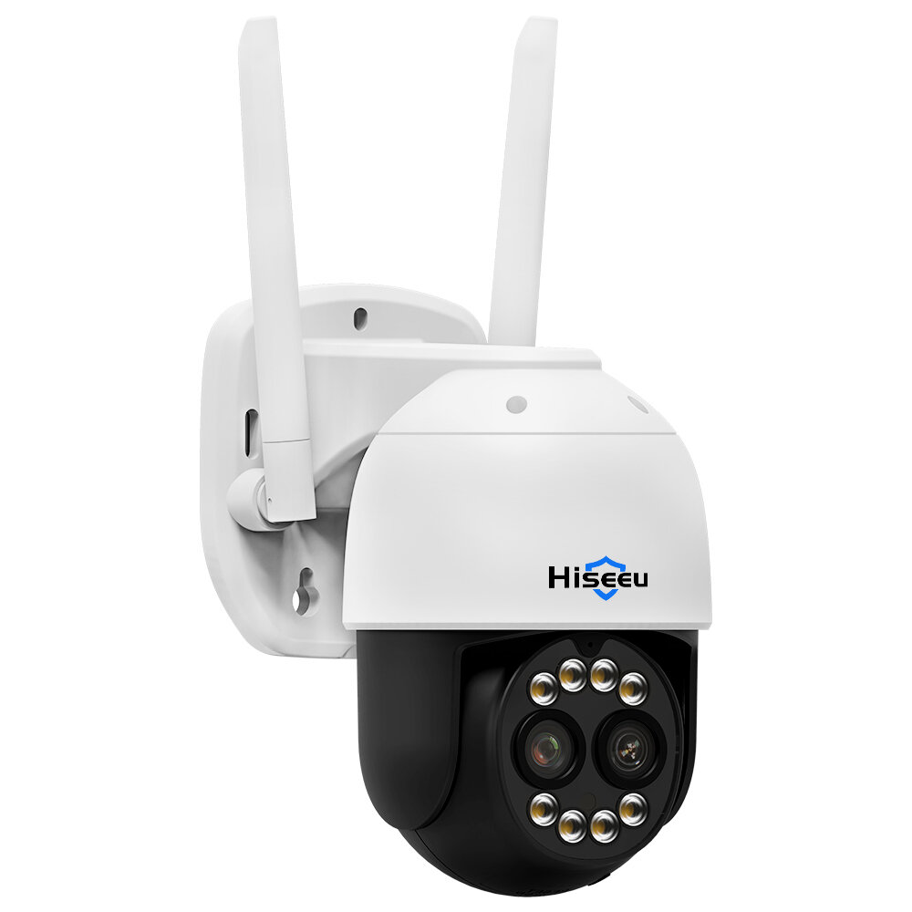Image of Hiseeu 2K PTZ Wifi IP Camera Outdoor Security Protection 8X Zoom Dual Lens CCTV Video Surveillance Camera