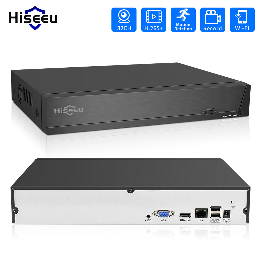 Image of Hiseeu 32CH 2HDD 5MP 1080P 4K CCTV H265 NVR DVR Network Video Recorder ONVIF for IP P2P2 SATA Camera