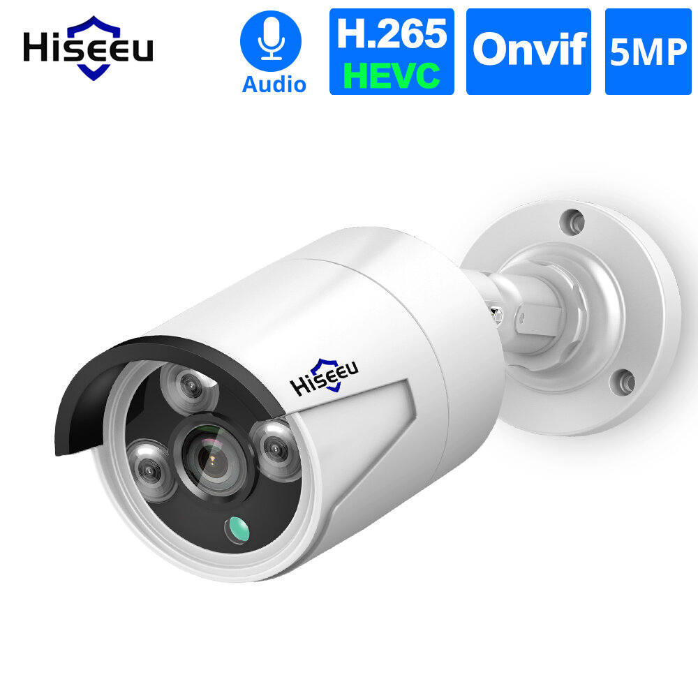Image of Hiseeu HB615 H265 5MP Security IP Camera POE ONVIF Outdoor Waterproof IP66 CCTV P2P Video Camera