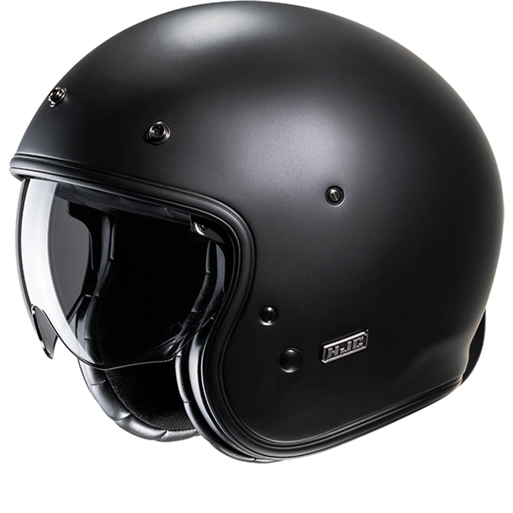 Image of Hjc V31 Flat Black Semi Flat Black Open Face Helmet Size M EN