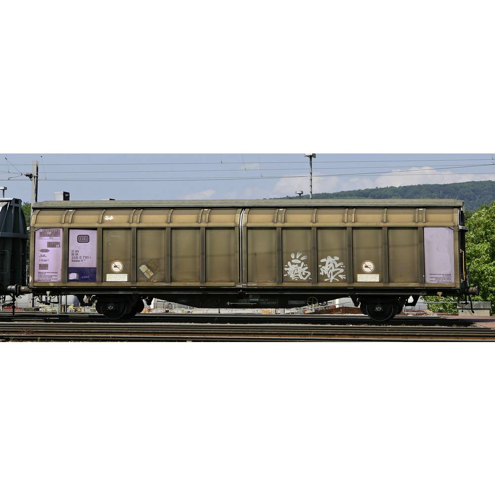 Image of Hobbytrain H24650 N 2er set sliding wall wagon Hbbiks of DB