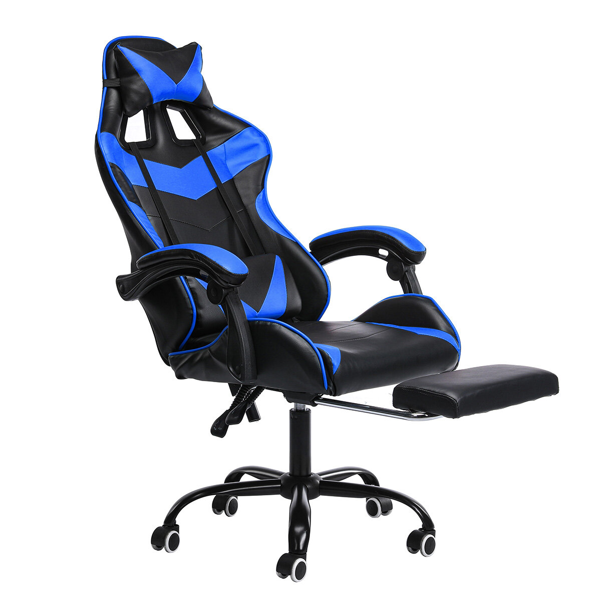 Image of Hoffree Ergonomic High Back Racing Chair Reclining Office Chair Adjustable Height Rotating Lift Chair PU Leather Gaming