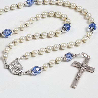 Image of Holy Family Blue Baptism Rosary