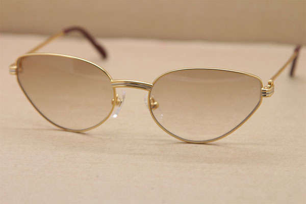 Image of Hot High quality 1185213 Sunglasses mens women gLASSES C Decoration gold metal frame sunglasses Size:56-19-135mm