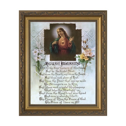 Image of House Blessing with Gold Frame