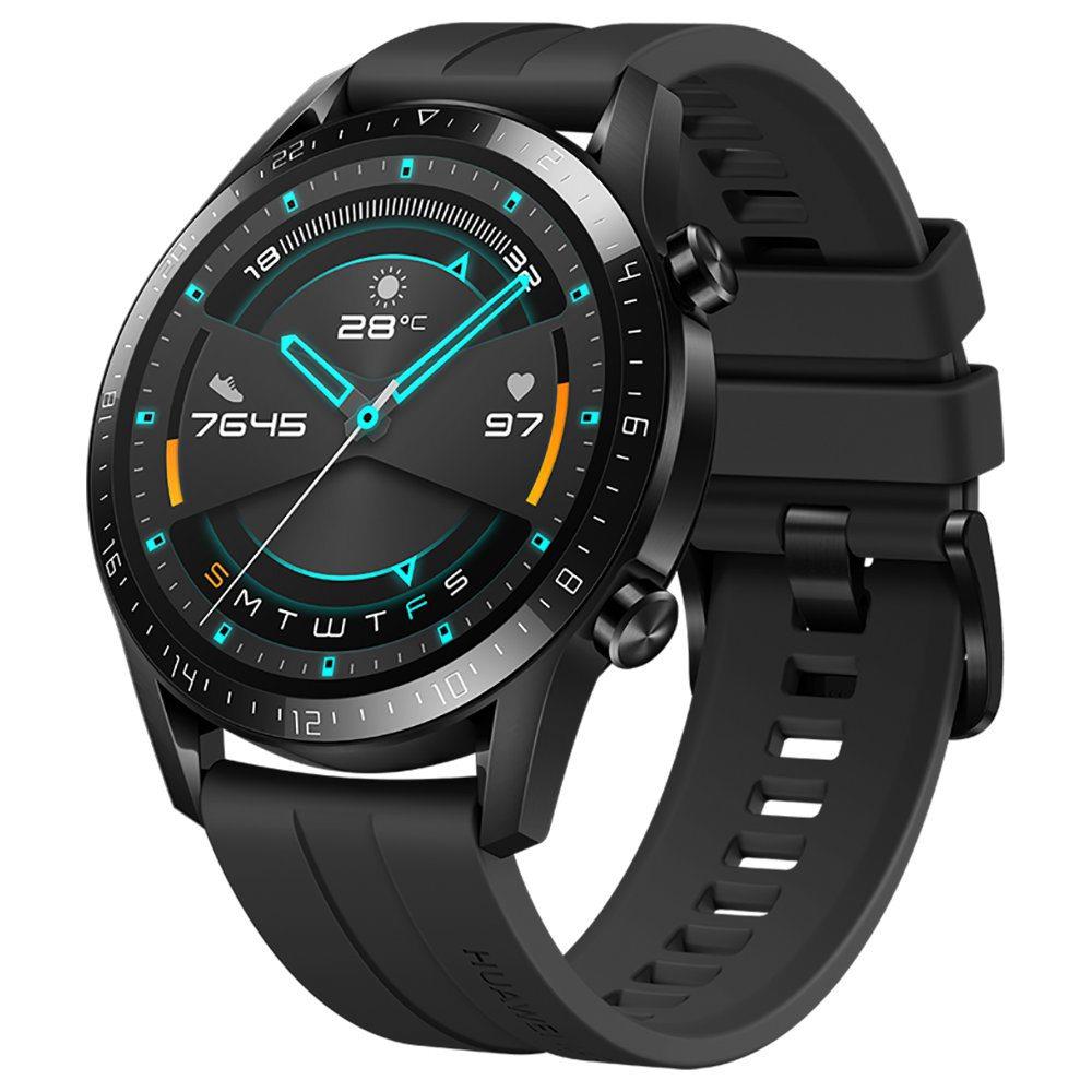 Image of Huawei Watch GT 2 Sports Smart Watch 139 Inch AMOLED Colorful Screen Built-in GPS Heart Rate Oxygen Monitor 46mm - Black