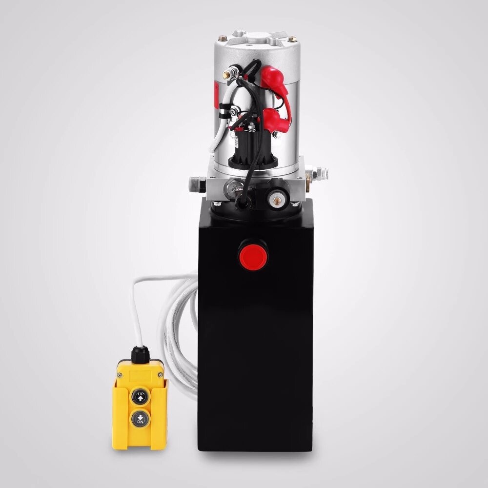 Image of Hydraulic Pump 12V Hydraulic Pump Single Acting Hydraulic Pump for Dump Trailer 10 Quart Hydraulic Pump