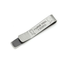 Image of I Love You I Know Hidden Message Tie Bar