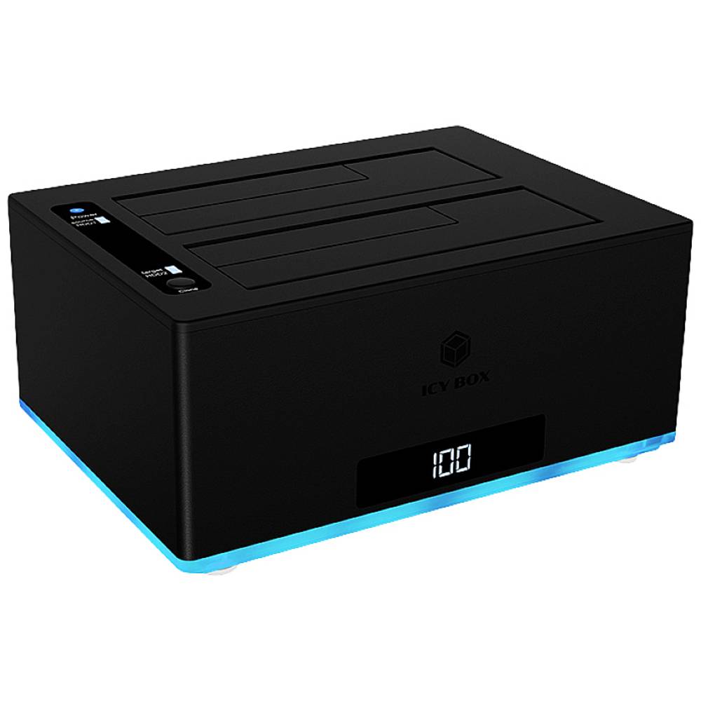 Image of ICY BOX IB-127CL-U3 USB 30 SATA 6 Gbps 2 ports HDD copy station 35 inch 25 inch Clone function
