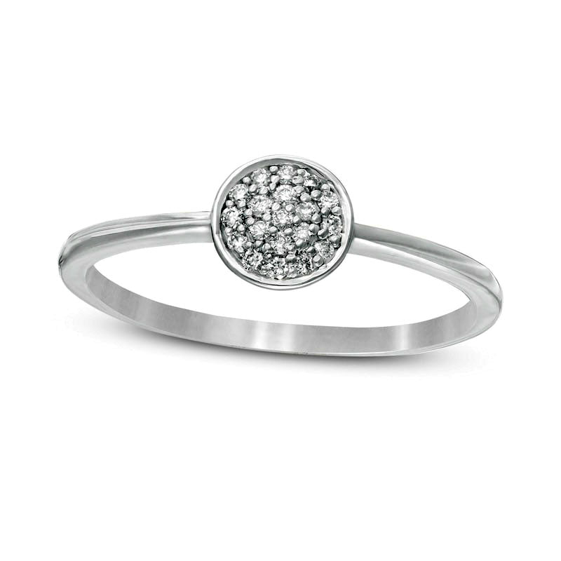 Image of ID 1 007 CT TW Composite Natural Diamond Promise Ring in Solid 10K White Gold