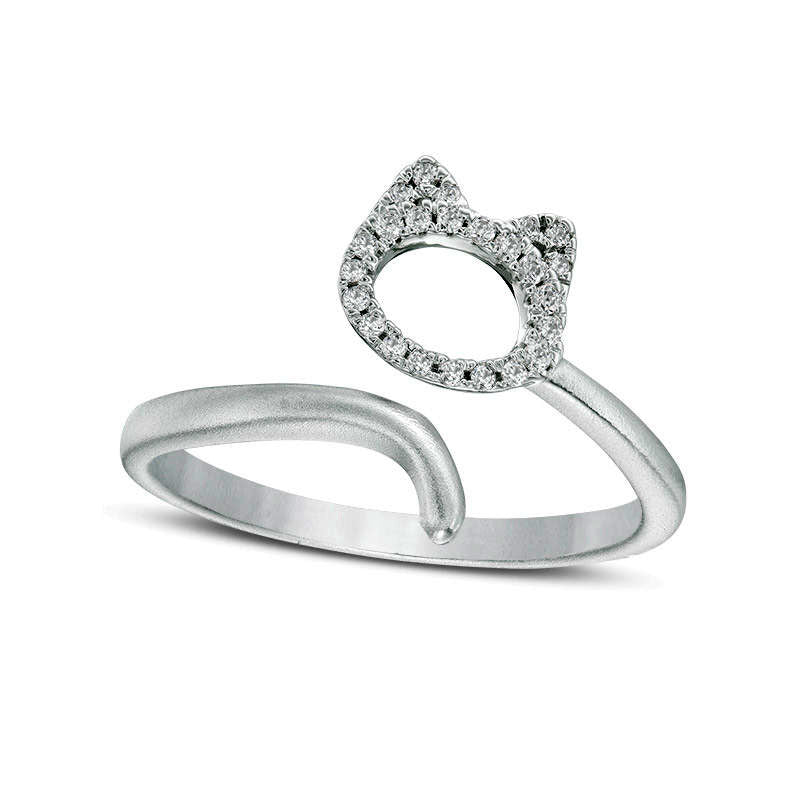 Image of ID 1 010 CT TW Natural Diamond Cat Wrap Ring in Sterling Silver