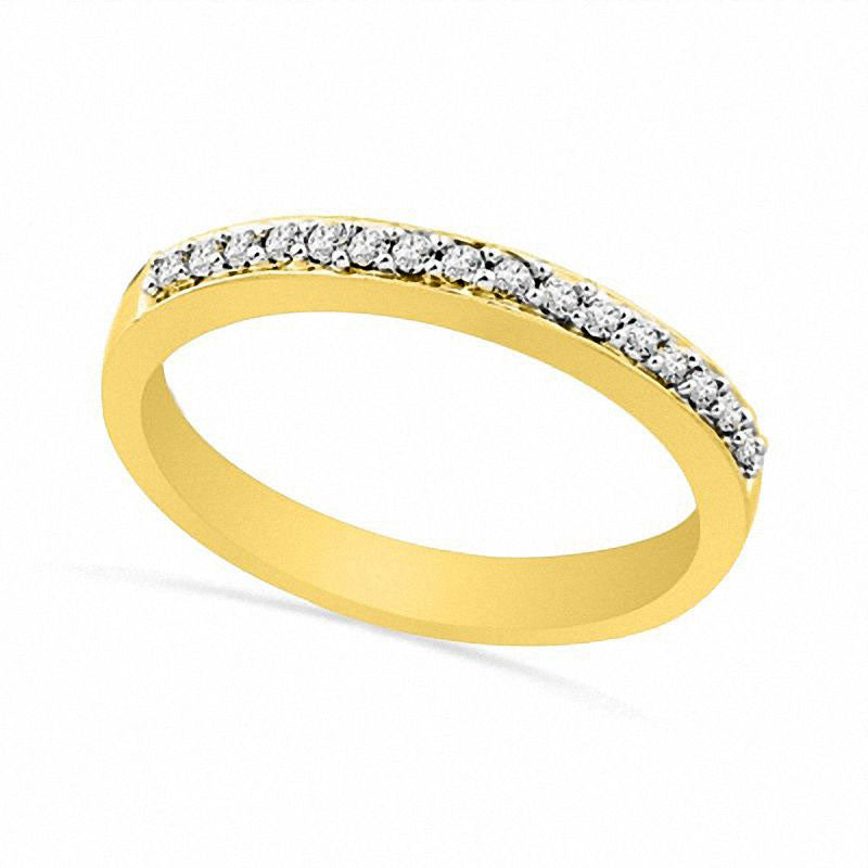 Image of ID 1 010 CT TW Natural Diamond Wedding Band in Solid 10K Yellow Gold