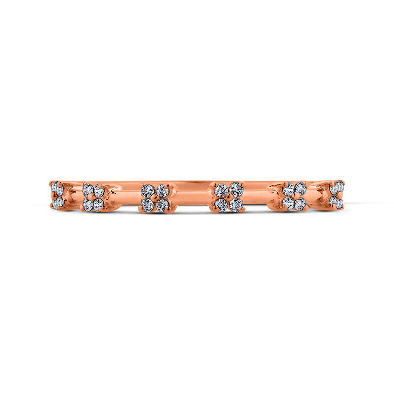 Image of ID 1 013 CT TW Quad Natural Diamond Band in Solid 10K Rose Gold
