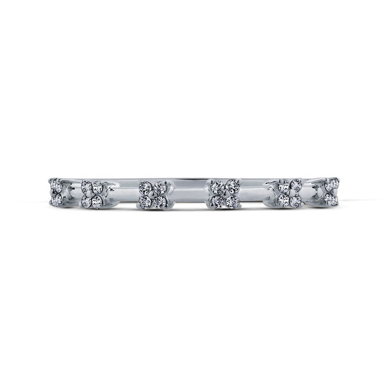 Image of ID 1 013 CT TW Quad Natural Diamond Band in Solid 10K White Gold