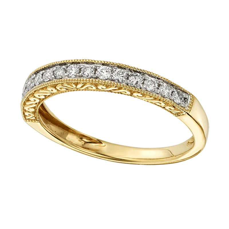 Image of ID 1 025 CT TW Certified Natural Diamond Anniversary Band in Solid 14K Gold (I/I2)