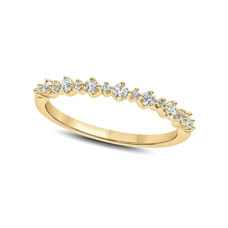 Image of ID 1 025 CT TW Natural Diamond Stack Anniversary Band in Solid 10K Yellow Gold