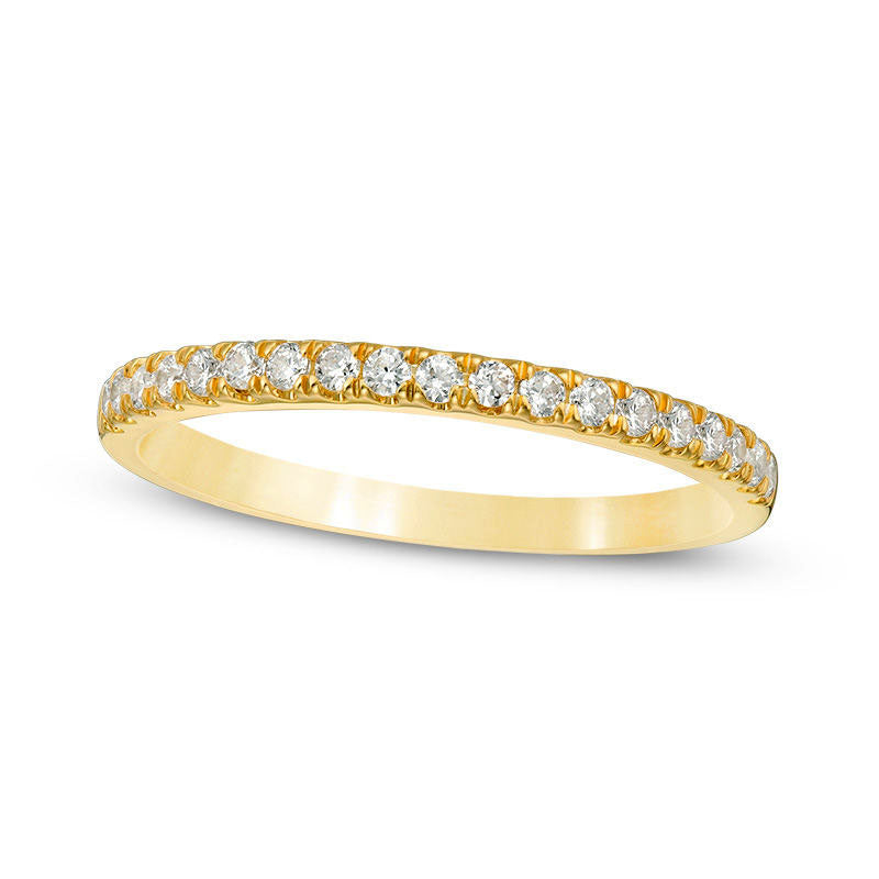 Image of ID 1 025 CT TW Natural Diamond Wedding Band in Solid 10K Yellow Gold