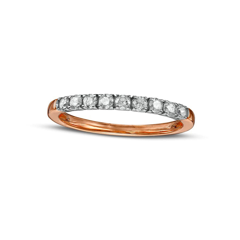 Image of ID 1 033 CT TW Natural Diamond Nine Stone Anniversary Band in Solid 10K Rose Gold