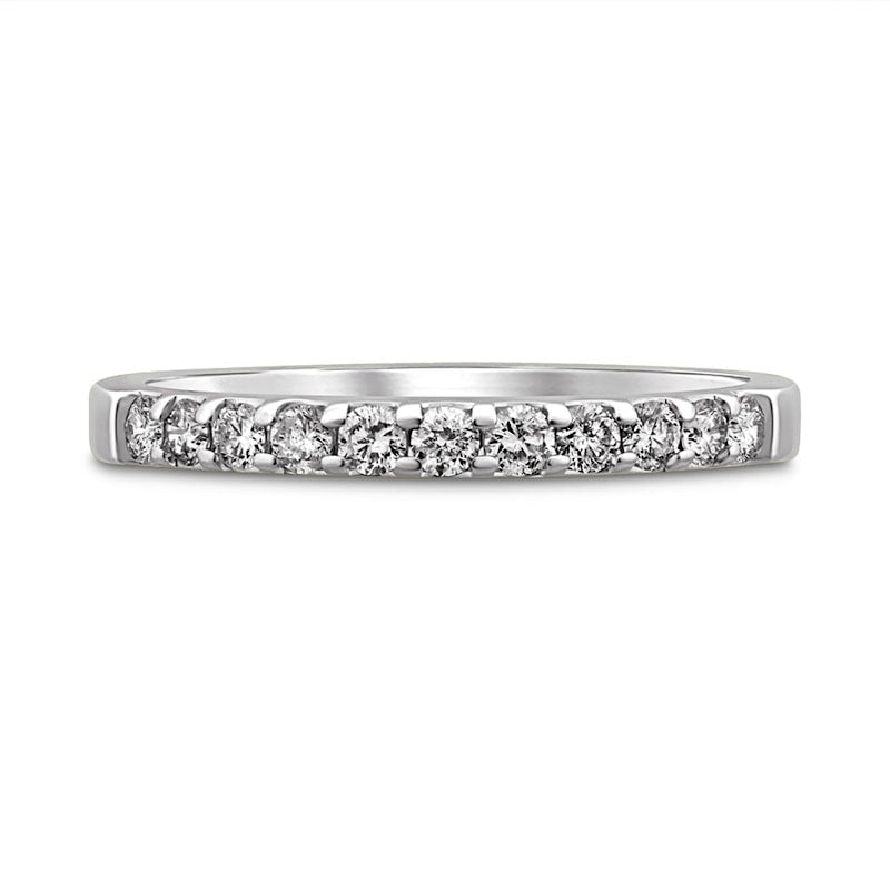 Image of ID 1 038 CT TW Natural Diamond Eleven Stone Anniversary Band in Solid 10K White Gold