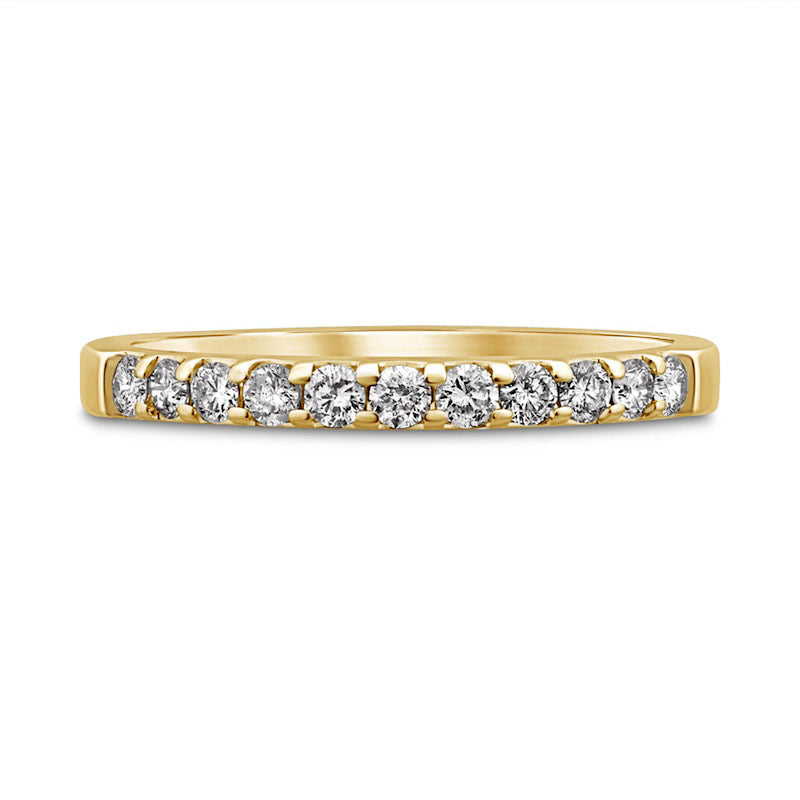 Image of ID 1 038 CT TW Natural Diamond Eleven Stone Anniversary Band in Solid 10K Yellow Gold