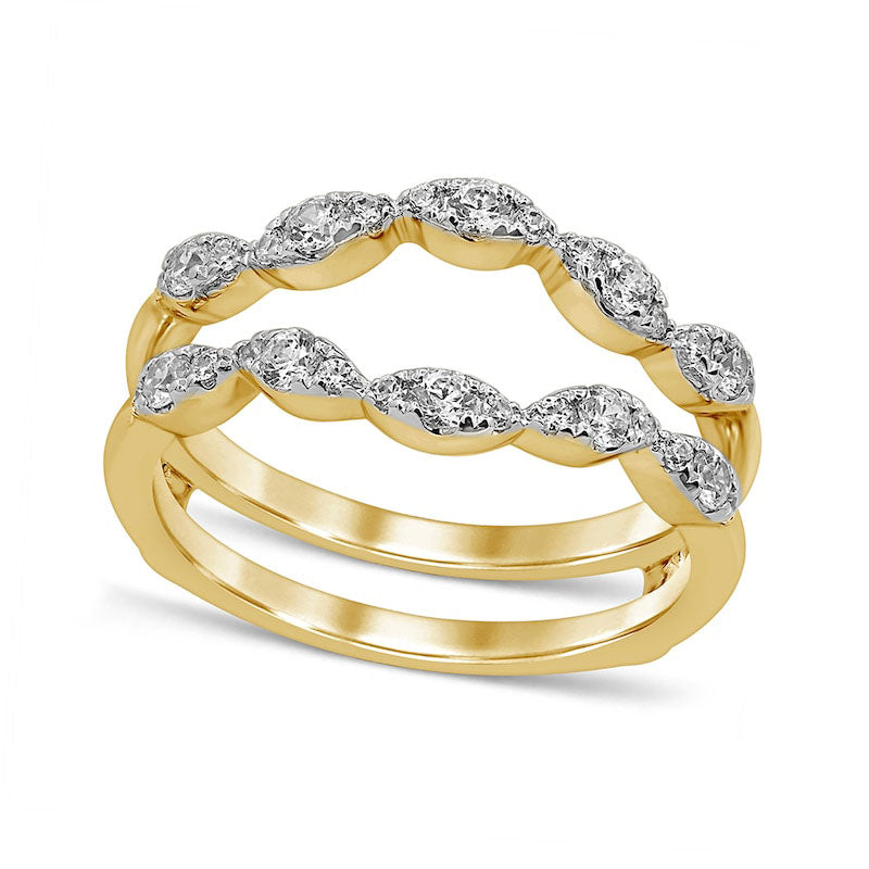 Image of ID 1 050 CT TW Natural Clarity Enhanced Diamond Marquise Solitaire Enhancer in Solid 14K Gold