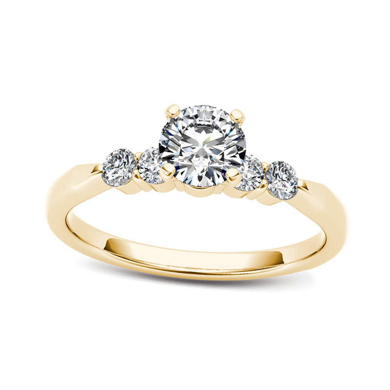 Image of ID 1 050 CT TW Natural Diamond Engagement Ring in Solid 14K Gold
