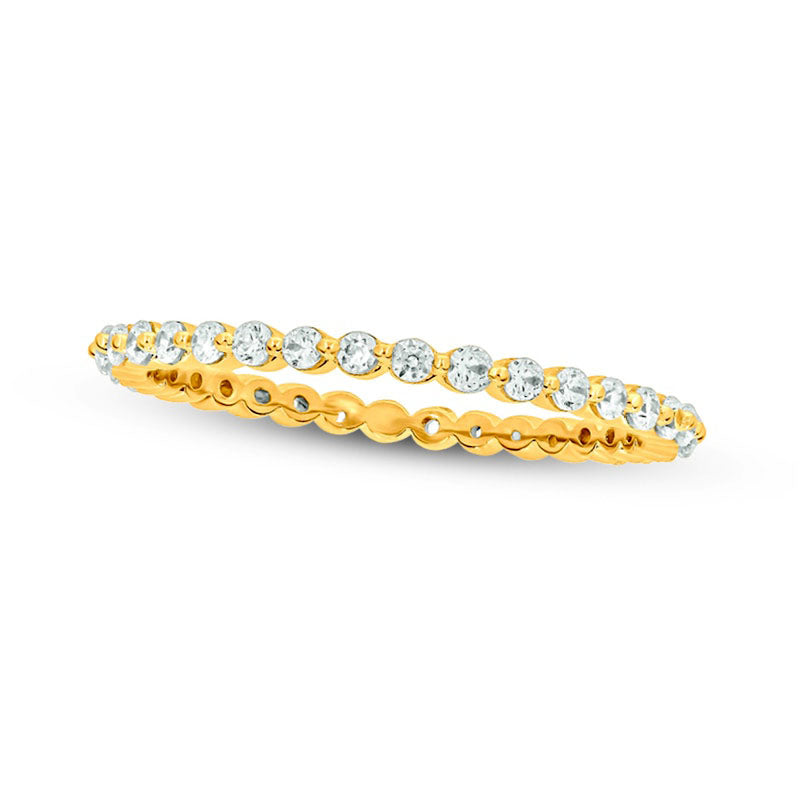 Image of ID 1 050 CT TW Natural Diamond Eternity Band in Solid 10K Yellow Gold