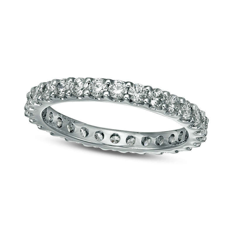 Image of ID 1 10 CT TW Natural Diamond Eternity Band in Solid 14K White Gold (H/SI2