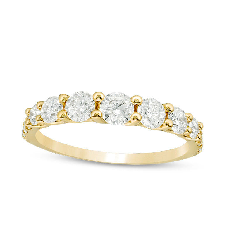 Image of ID 1 10 CT TW Natural Diamond Graduated Anniversary Band in Solid 14K Gold