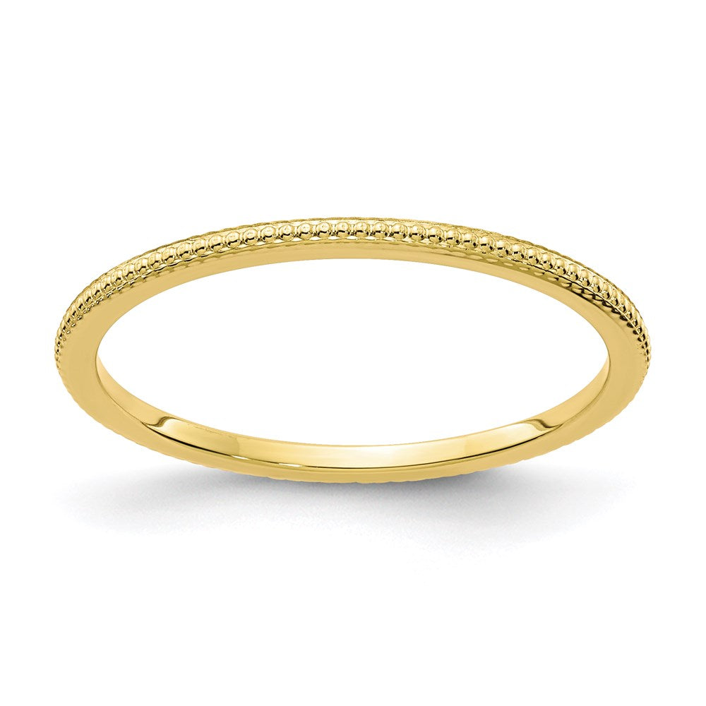 Image of ID 1 10K Gold 12mm Bead Stackable Band