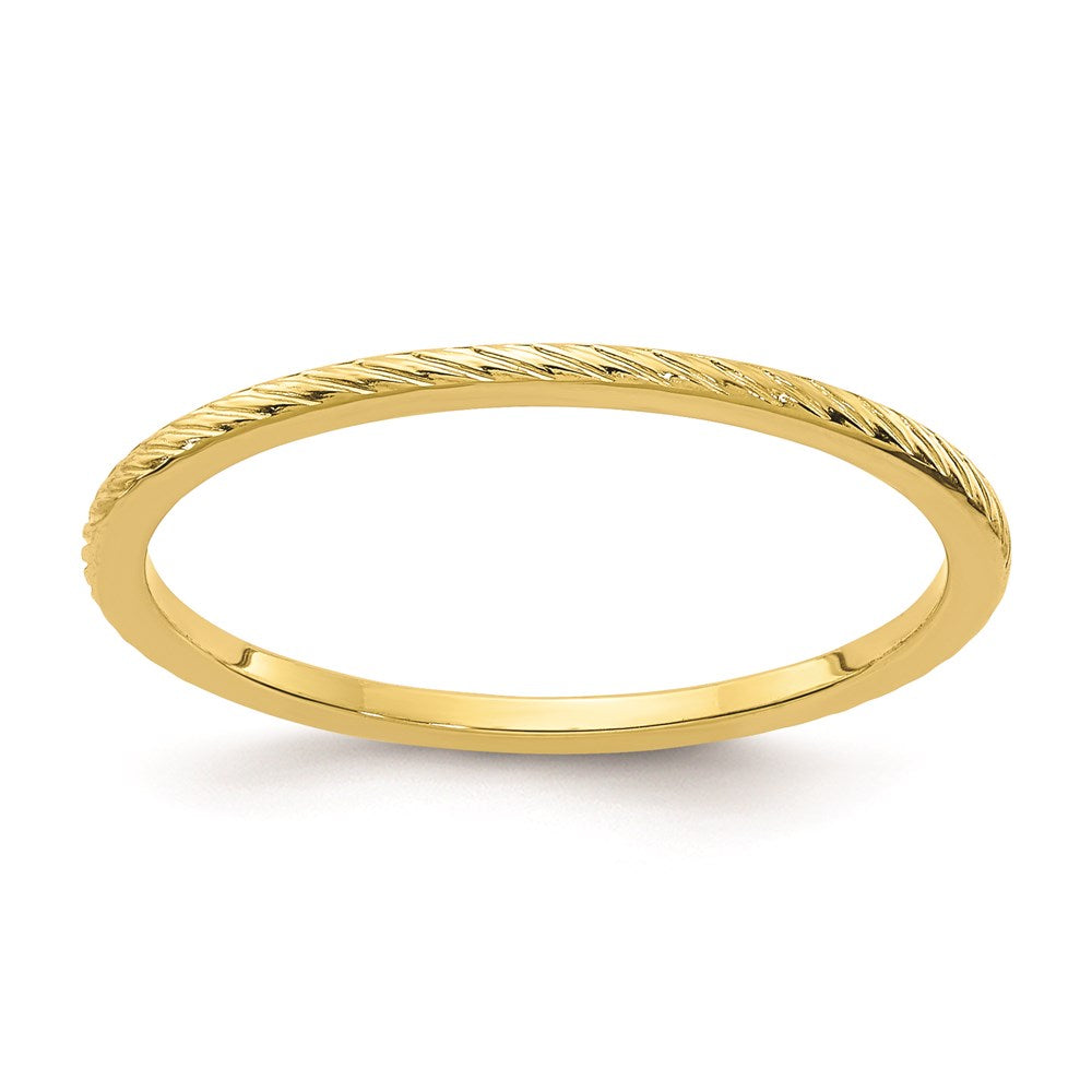 Image of ID 1 10K Gold 12mm Twisted Wire Pattern Stackable Band
