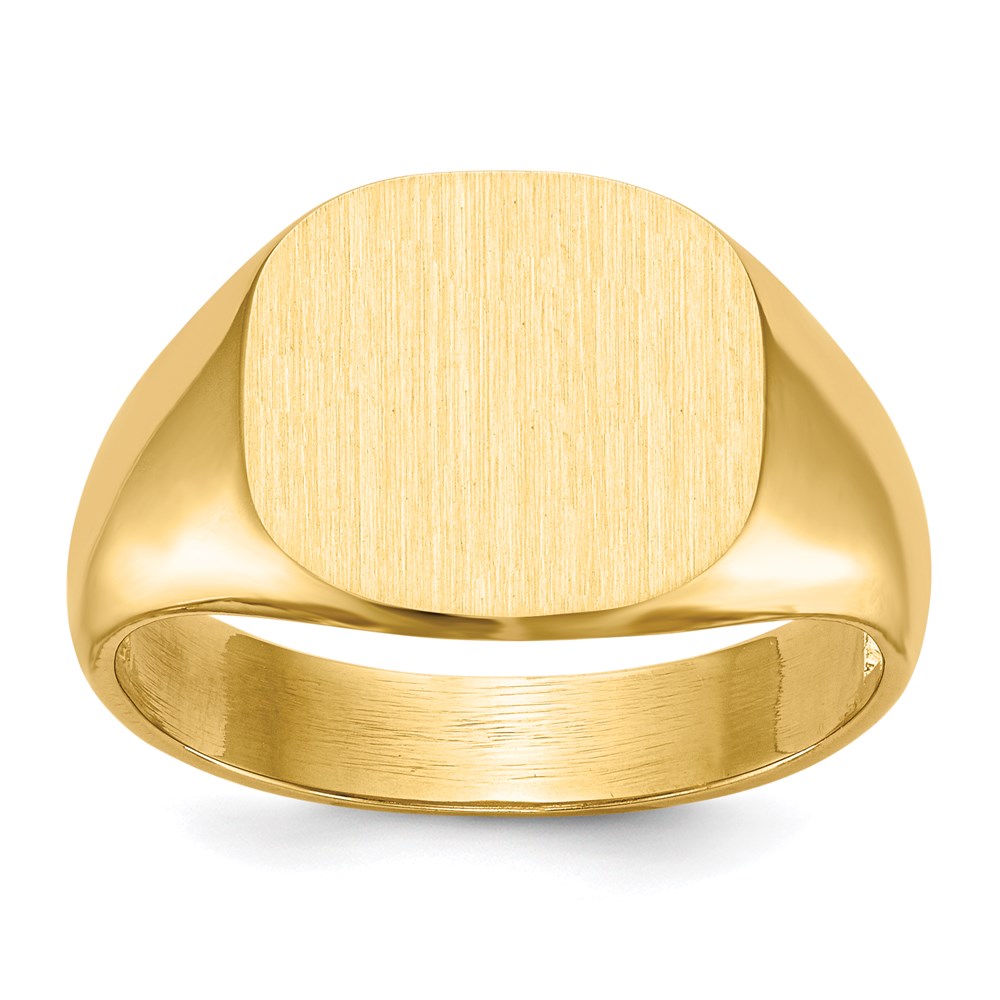 Image of ID 1 10K Yellow Gold 120x135mm Open Back Men's Signet Ring