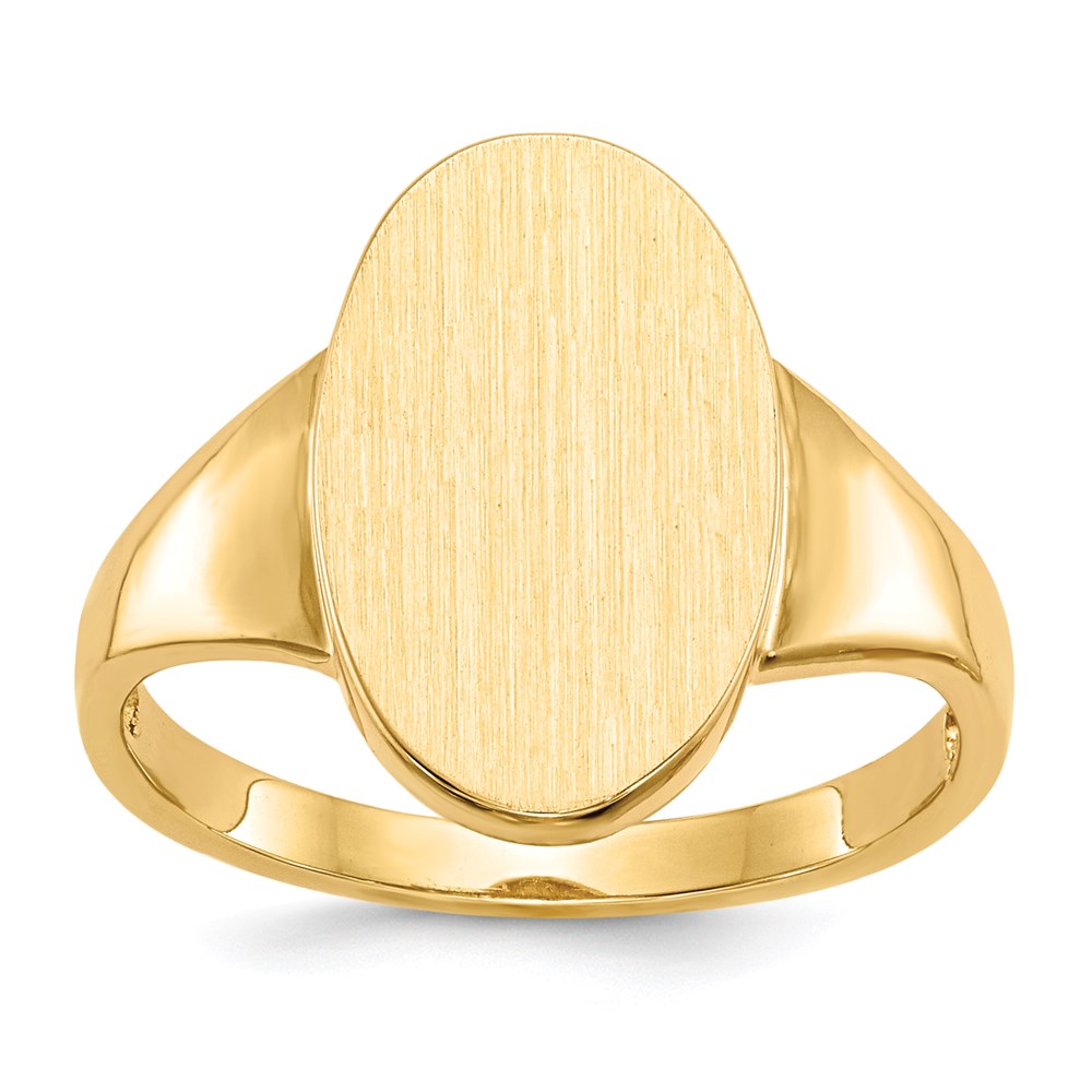 Image of ID 1 10K Yellow Gold 150x90mm Open Back Signet Ring