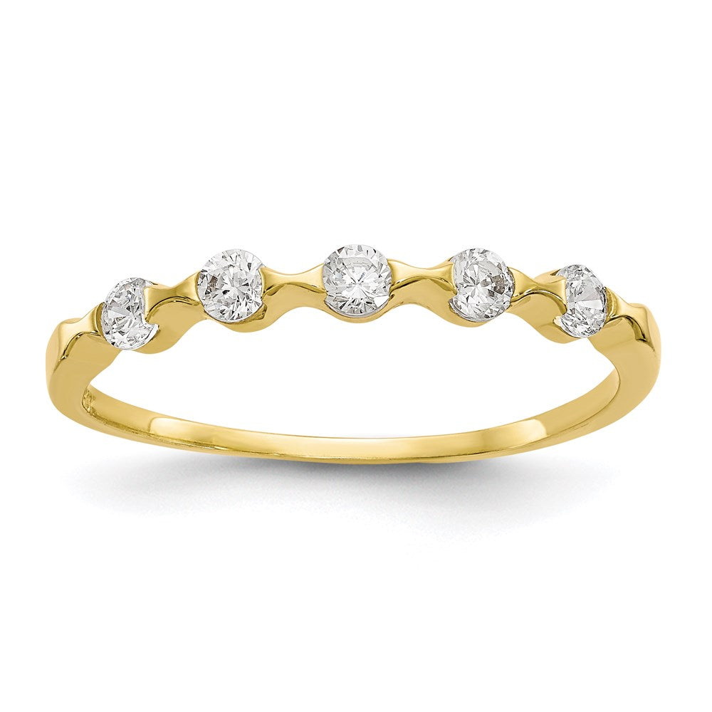 Image of ID 1 10K Yellow Gold CZ Band