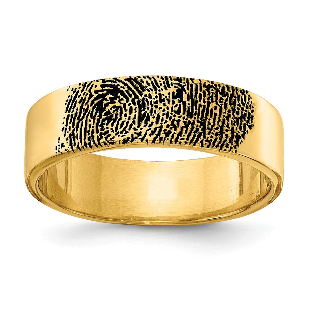 Image of ID 1 10K Yellow Gold Fingerprint Ring