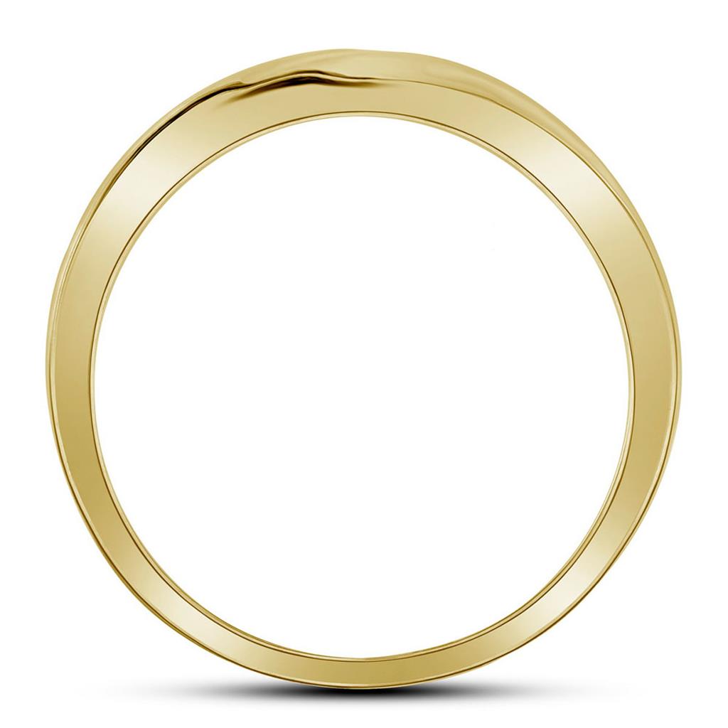 Image of ID 1 10k Yellow Gold Round Diamond Single Row Band Ring 1/8 Cttw