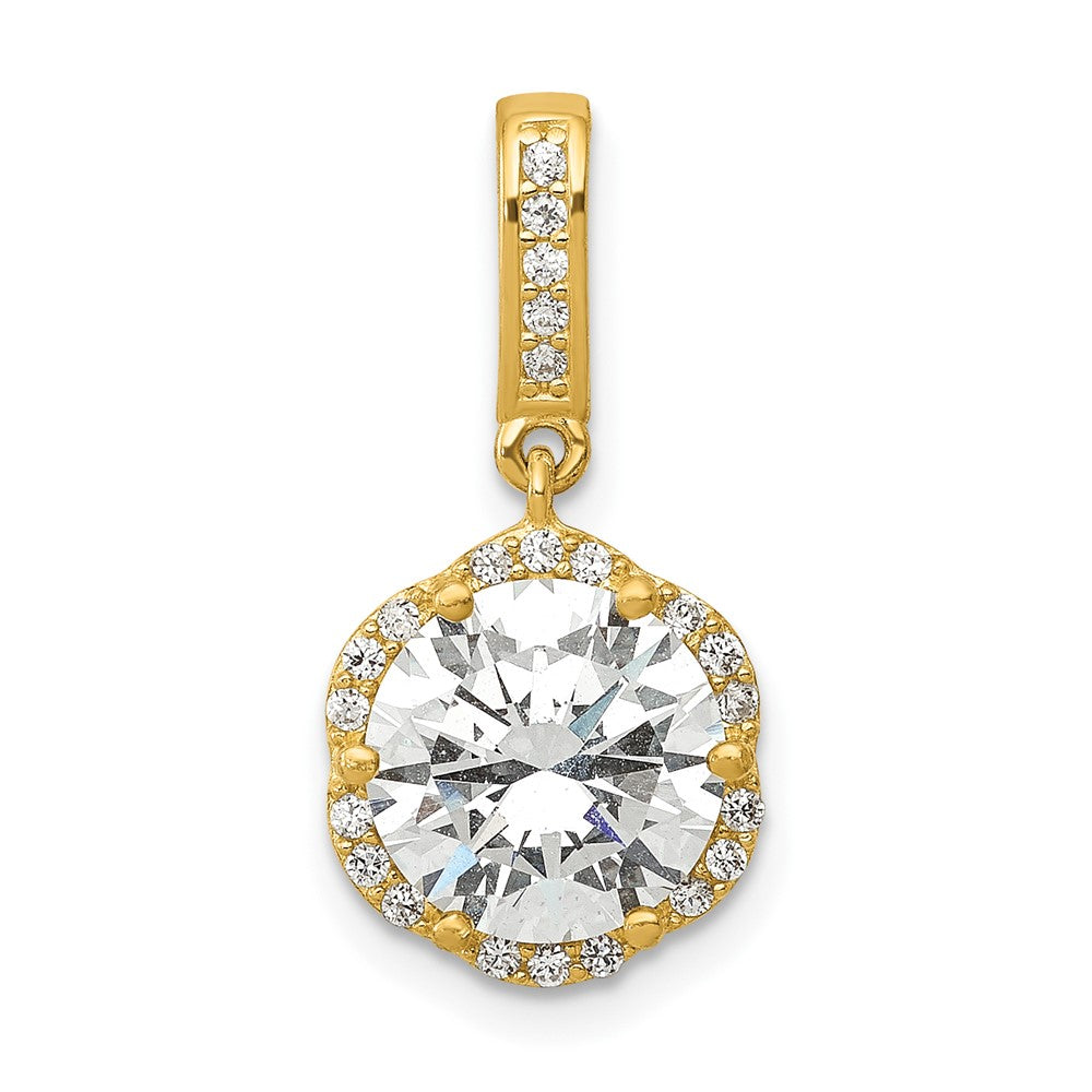 Image of ID 1 10k Yellow Gold Tiara Collection Polished CZ Pendant