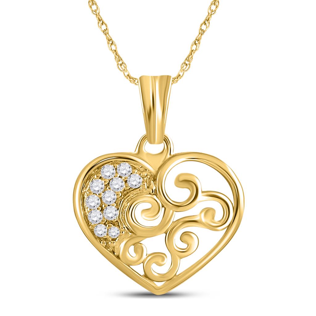 Image of ID 1 1/12CTW-Diamond HEART PENDAN