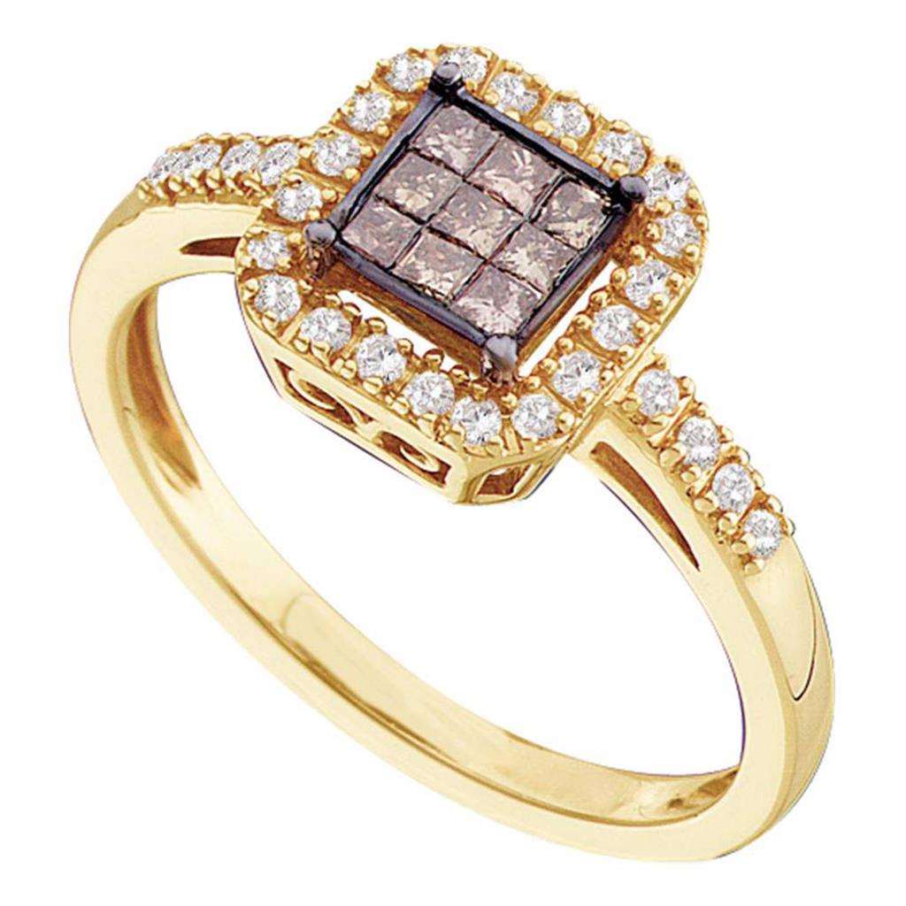 Image of ID 1 1/3CT-Diamond BROWN INVISIBLE RING
