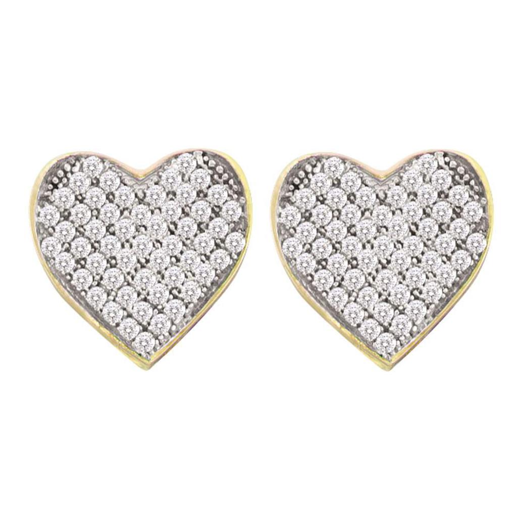 Image of ID 1 1/4CTW-Diamond GIFT HEART EARRINGS