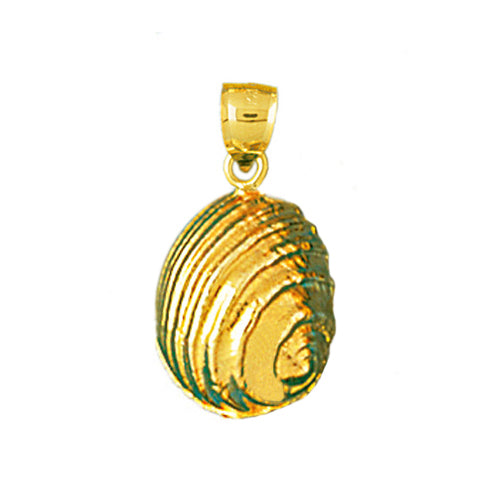 Image of ID 1 14K Gold 11MM Mollusk Shell Charm